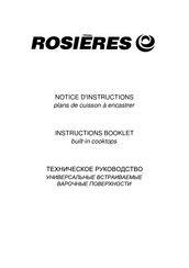 ROSIERES RTE 753 SF Notice D'instructions