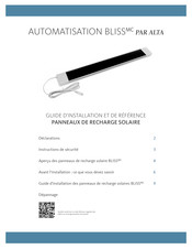 ALTA BLISS Guide D'installation Et De Référence Rapide