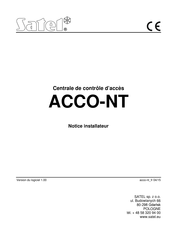 Satel ACCO-NT Notice Installateur