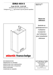 Atlantic franco belge IDRA 4024 S Notice De Référence