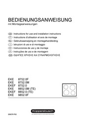 Kuppersbusch EKE 9852.0F Instructions D'utilisation Et Avis De Montage