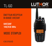 Luthor TL-60 Mode D'emploi