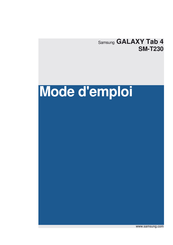 Samsung SM-T230 Mode D'emploi