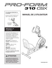 Pro-Form 310 CSX Manuel De L'utilisateur