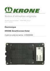 Krone SmartConnect Solar Notice D'utilisation Originale