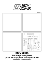 Leroy Somer SMV 3305 Installation Et Maintenance