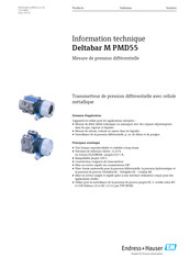 Endress+Hauser Deltabar M PMD55 Information Technique