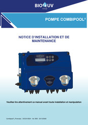 BIO UV COMBIPOOL 2 Notice D'installation Et De Maintenance