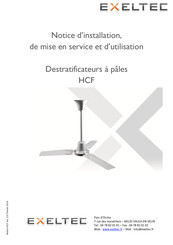 exeltec HCF 1400 Notice D'installation, De Mise En Service Et D'utilisation