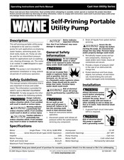 Wayne Cast Iron Utility Série Instructions D'utilisation