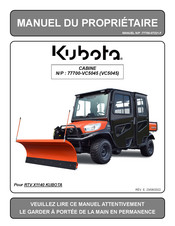 Kubota 77700-VC5045 Manuel Du Propriétaire