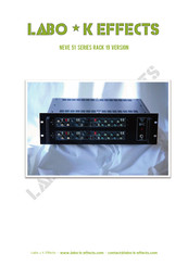 Labo K Effects NEVE 51 Serie Mode D'emploi