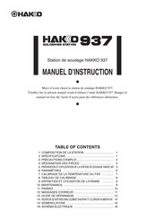 Hakko 937 Manuel D'installation