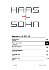 Haas+Sohn Wien easy II 351.15 Fiche Technique