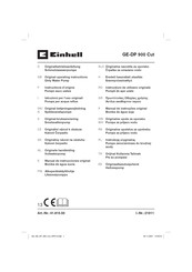 EINHELL GE-DP 900 Cut Instructions D'origine