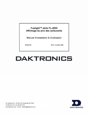 Daktronics Fuelight FL-4000 Serie Manuel D'installation & D'utilisation