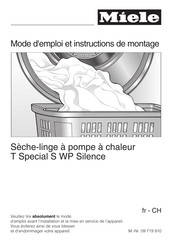Miele T Special S WP Silence Mode D'emploi Et Instructions De Montage
