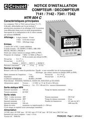 Crouzet 7141 Notice D'installation