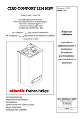 Atlantic franco belge CIAO CONFORT 3224 MBV Notice De Référence