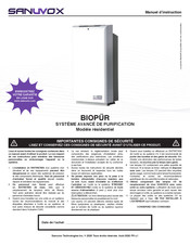 Sanuvox BIOPUR Notice D'utilisation