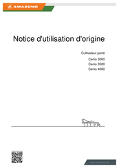 Amazone Cenio 3500 Notice D'utilisation D'origine