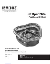 HoMedics Jet Spa Elite FB-200-C Manuel D'instruction