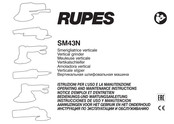 Rupes SM43N Notice D'emploi Et D'entretien