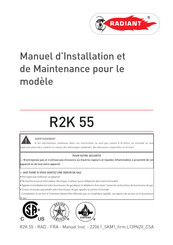 Radiant R2K 55 Manuel D'installation Et De Maintenance