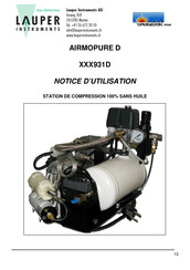 Lauper Instruments AIRMOPURE D Notice D'utilisation