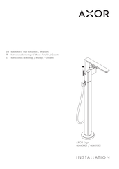 Axor Edge 46440001 Instructions De Montage / Mode D'emploi / Garantie