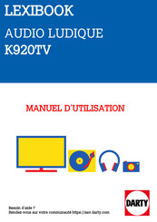 LEXIBOOK K920TV Mode D'emploi