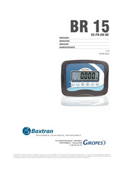 Baxtran BR 15 Mode D'emploi