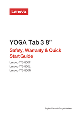 Lenovo YT3-850L Guide De Démarrage Rapide