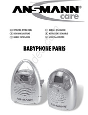 ANSMANN care BABYPHONE PARIS Manuel D'utilisation