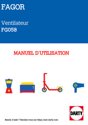 Fagor FG058 Manuel D'instructions