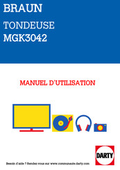 Braun MGK 3060 Manuel D'utilisation