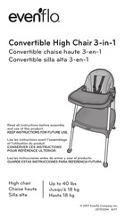 Evenflo Convertible High Chair 3-in-1 Manuel D'instructions