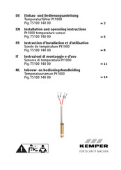 Kemper T510014000003KP Instructions D'installation Et D'utilisation