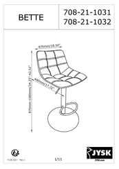 Jysk BETTE 708-21-1031 Mode D'emploi