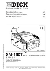 Dick SM-160T Mode D'emploi