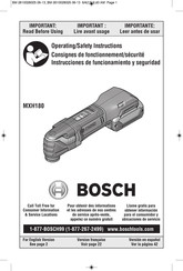 Bosch MXH180 Consignes De Fonctionnement/Sécurité