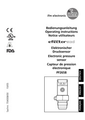 IFM Electronic efector 500 PF2658 Notice Utilisateur