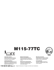 Husqvarna M115-77TC Manuel D'instructions