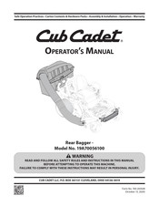 Cub Cadet 19A70056100 Mode D'emploi