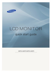 LG SyncMaster 400PXn Guide De Démarrage Rapide