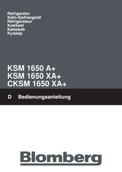 Blomberg KSM 1650 A+ Mode D'emploi