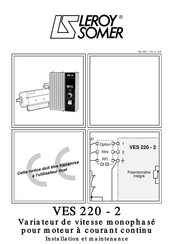 Leroy Somer VES 220-2 Installation Et Maintenance