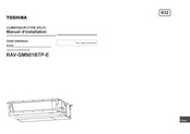 Toshiba RAV-GM901BTP-E Manuel D'installation