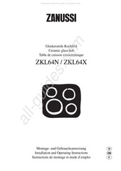 Zanussi ZKL64X Instructions De Montage Et Mode D'emploi