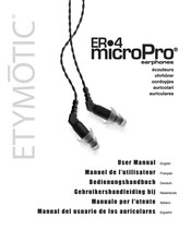 Etymotic ER-4 microPro Manuel De L'utilisateur